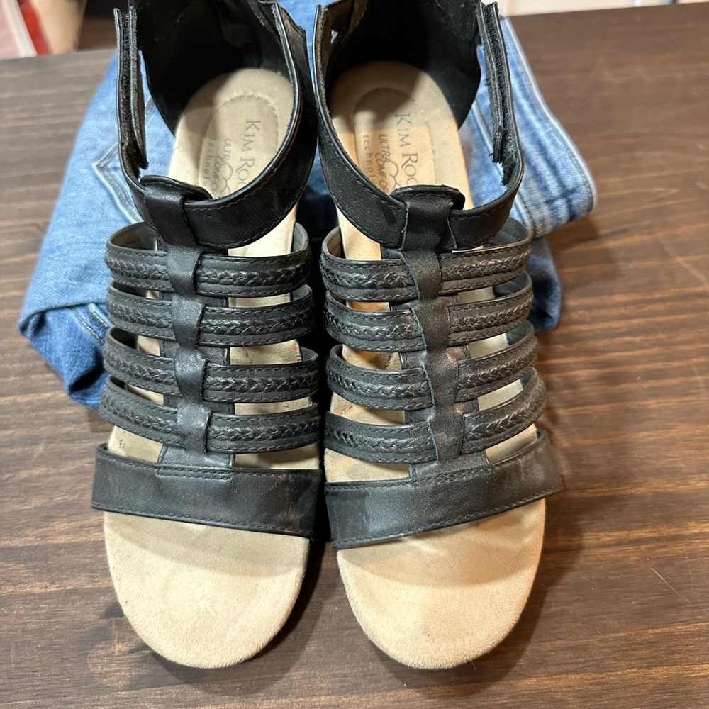Kim Rogers Black Strappy Sandals